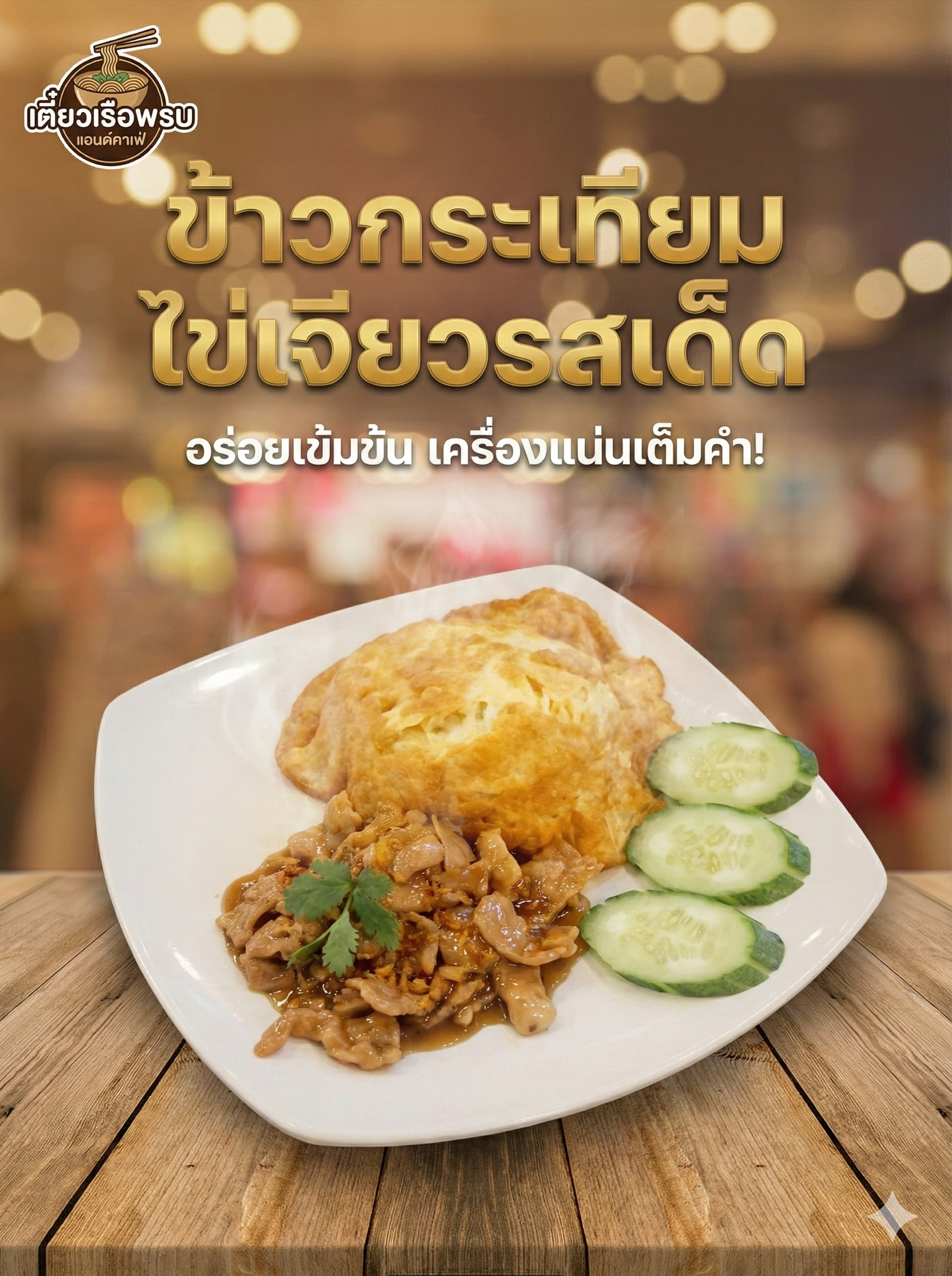 ข้าวกระเทียมหมู