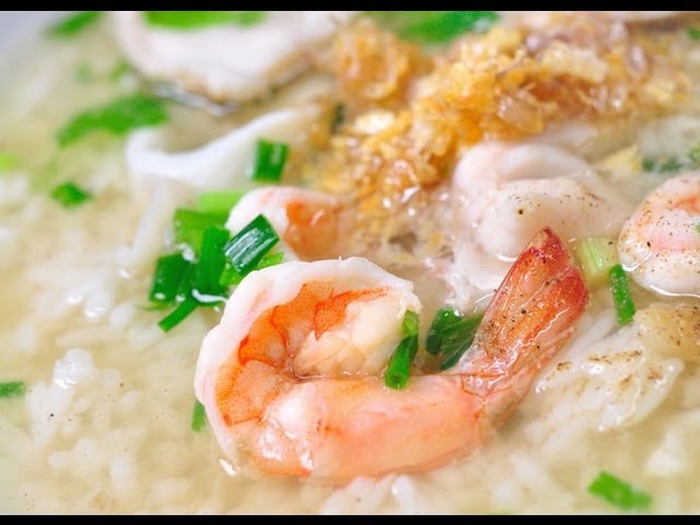 ข้าวต้มทะเล(หมึก,กุ้ง)