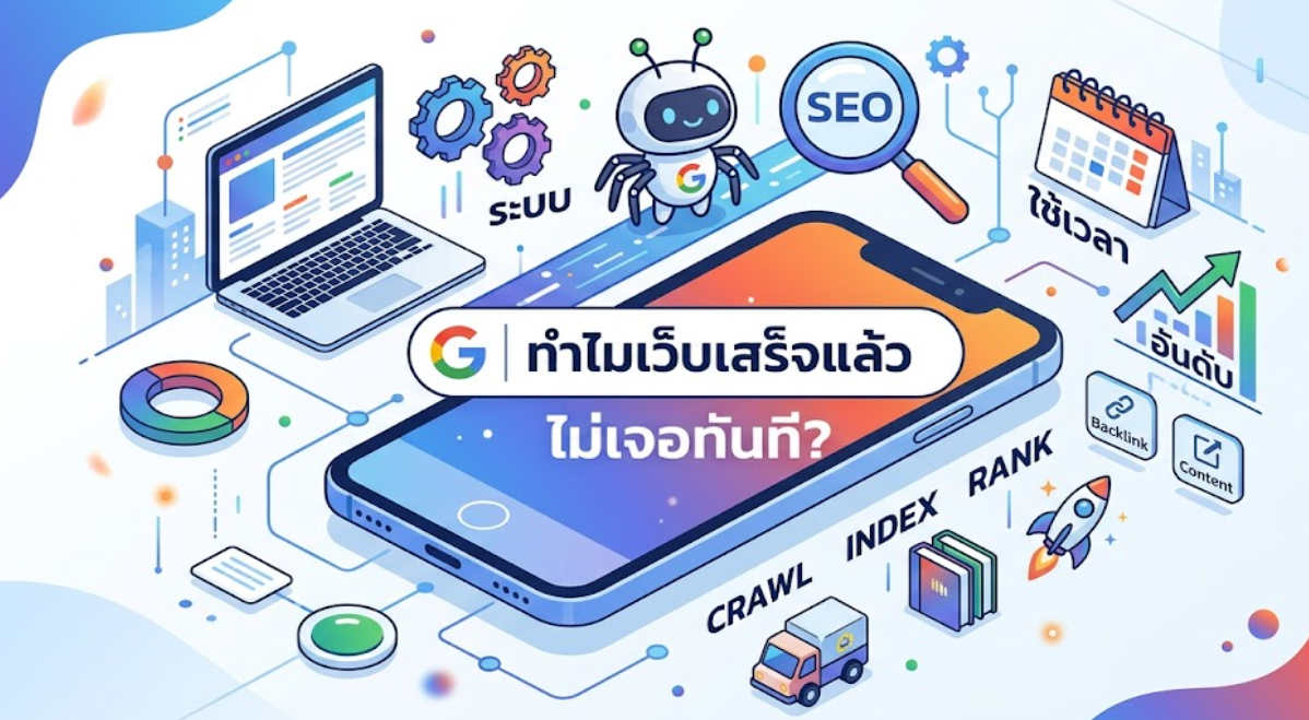 ทำเว็บเสร็จแล้ว ทำไมยังไม่เจอใน Google? (SEO ไม่ใช่เวทมนตร์ แต่คือการเดินทาง) รับทำเว็บไซต์ราคาถูก แต่คุณภาพระดับพรีเมียม
